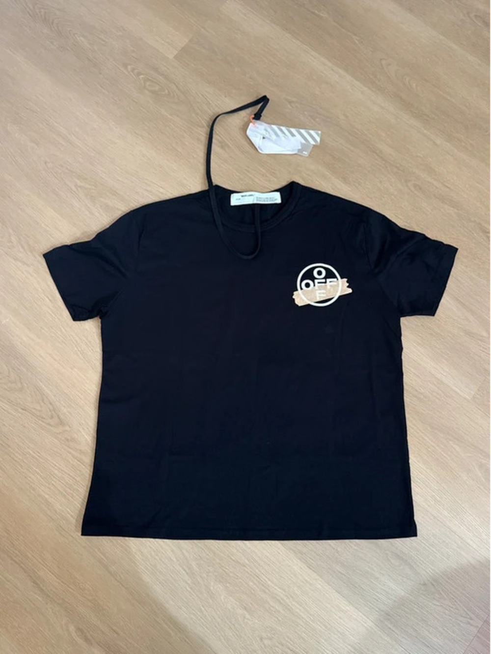 Off-White Tape Arrows T-Shirt Black XL NWT 100% Cotton